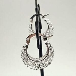 925 Silver Bohemian Style Hoop Earrings Anniversary Birthday Gift New!!!